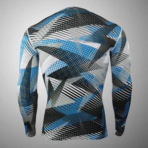 Rashguard de manga larga de compresión personalizado al por mayor para hombres tela de gimnasio transpirable equipo de protección ODM - Product Image 2