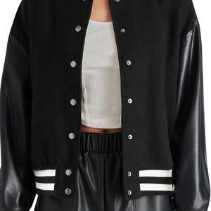 Custom Logo Woven Varsity Jackets Wholesale Plain Letterman College Winter Embroidery Windproof Breathable - Product Image 2