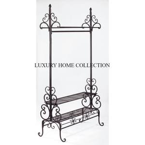 Porte-bagages en métal en bois d'inspiration vintage avec construction durable et finition antique pour un décor d'hôtel luxueux et classique - Product Image 2