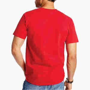 T-shirt à manches courtes pour homme en coton 200 g/m², col rond, couleur unie, marque à succès, 270 g, rétro, lavé, à manches courtes - Product Image 3