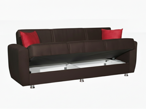 Sofá Cama Color Marrón, Estilo Europeo, Tejido Extensible, Portátil, Convertible, Estructura Sólida, Almacenamiento, Click Clack, Más Vendido - Product Image 3