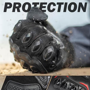 Logo personnalisé Moto Motocross Cuir de vachette Respirant Moto Plein Doigt Gants Vente à Chaud Écran Tactile Plein Doigt - Product Image 3