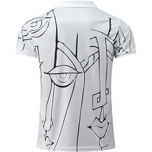 Nouveaux polos pour hommes grande taille d'été, respirants, à manches courtes, avec impression couleur - Product Image 5
