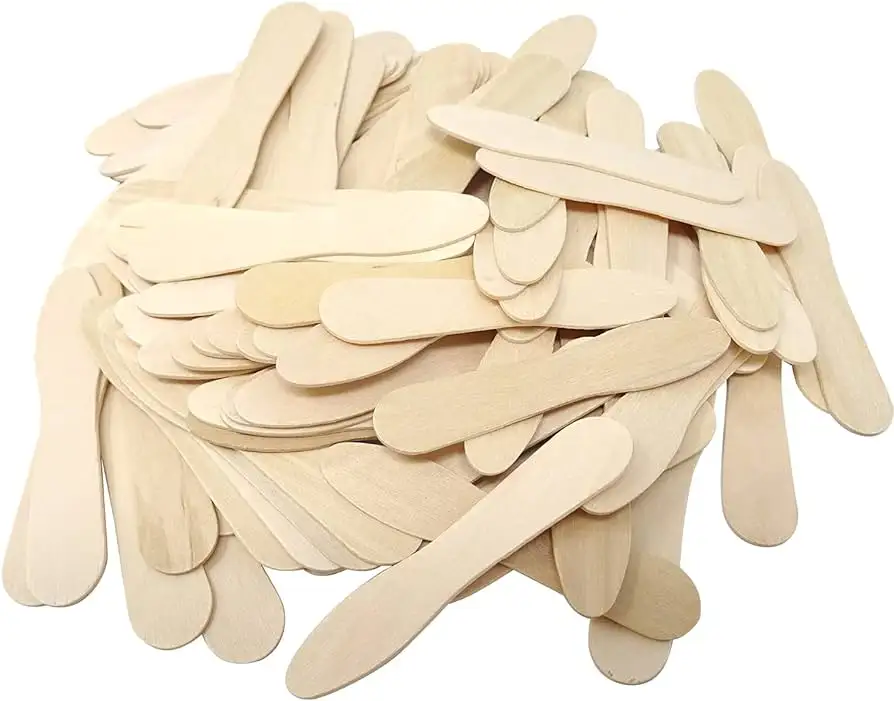 كريم آيس كريم خشبي مخصص قابل للتحلل الحيوي للبيع بالجملة كريم البتولا الطبيعي للاستعمال مرة واحدة