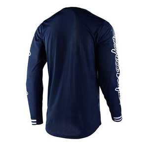 % Poliéster Motocross Racing Jersey transpirable que absorbe la humedad a prueba de viento impermeable manga larga con cuello en V mangas raglán - Product Image 6