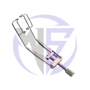 Spéculum oculaire réglable de 14 mm en acier inoxydable, instrument chirurgical avec rétracteur manuel et lames fenestrées de 5 mm de profondeur - Product Image 3