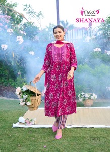 Design unique vêtements d'été Chanderi Kurti pour le bureau et l'usage quotidien disponibles aux meilleurs prix de l'Inde - Product Image 3