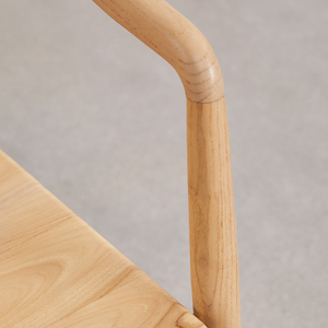 Chaise de salle à manger en bois de teck moderne finition de couleur naturelle pour la cuisine à domicile et le restaurant - Product Image 6