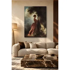 Fida Fragonard, fille sculptant son nom dans un arbre, impression sur toile - Product Image 3