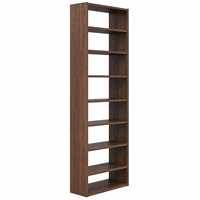 Étagère de rangement verticale multi-niveaux en bois, moderne, gain de place, autoportante, pour salon
