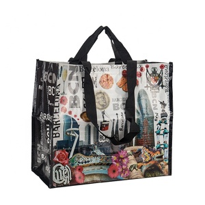 Sacs de courses réutilisables personnalisés pour supermarchés et expositions, impression de logo personnalisée, sacs de courses professionnels - Product Image 2