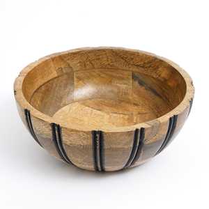 Bol de service rond en acacia pour fruits ou salades, petit, 6 pouces de diamètre x 2,5 pouces de hauteur, bol unique - Product Image 4