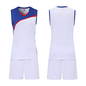 ชุดวอลเลย์บอลแขนกุดขายส่ง ชุดยูนิฟอร์มวอลเลย์บอลผ้าตาข่ายโพลีเอสเตอร์ระบายอากาศ รับสกรีนโลโก้ ชุด 2 ชิ้น แห้งเร็ว สำหรับเล่นกีฬา - Product Image 4