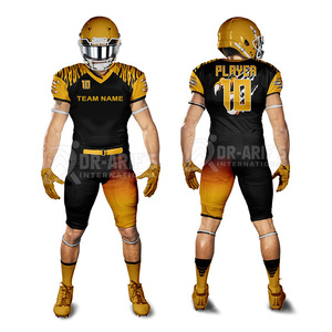 Uniformes de Fútbol Americano Personalizados al por Mayor, Precio Bajo, MOQ Bajo, Conjunto de Uniformes de Fútbol Americano de Alta Calidad en Material de Poliéster - Product Image 2
