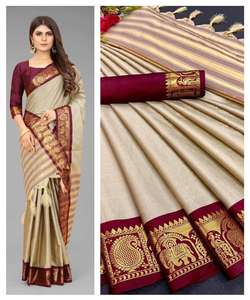 Saree en soie douce à des fins de mariage avec le prix le plus bas du marché Surat Gujarta vêtement ethnique Alphanumero - Product Image 5