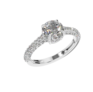 Bague en or massif 14 carats originale fabricant de bijoux vente en gros personnalisée OEM ODM bagues en diamant cultivées en laboratoire - Product Image 5