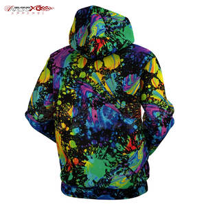 Basics Sudadera con capucha de lana de invierno con estampado de transferencia de calor para hombre Estampado gráfico en negrita Capucha con cordón ajustable Tamaño de color personalizable - Product Image 3