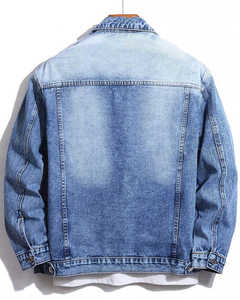 Veste en jean délavée surdimensionnée personnalisée en gros Veste en jean grande taille Étiquette de veste en jean personnalisée - Product Image 2