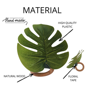 Anillo para Servilletas con Diseño de Hoja de Monstera Verde – Decoración de Mesa Tropical Hecha a Mano, Sostenible, Porta Servilletas Artesanal, Venta al Por Mayor OEM - Product Image 2