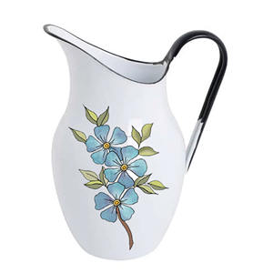 Pichet en métal à motif de fleurs à usage multifonctionnel Décoration intérieure en gros Fond rond Fait à la main Taux personnalisé - Product Image 2