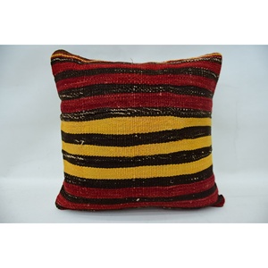 Multicolor Kilim Patchwork Wool Pillow 16x16 Inch Luxury Decorative Cushion Vintage <b>Fluffy</b> Leaves Pattern Portable <b>Bedding</b> - Product Image 1