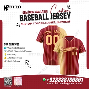 Maillots de baseball sur mesure de meilleure qualité pour hommes conçoit un maillot de baseball léger à col en V en gros - Product Image 2