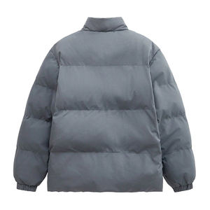 2026 Custom Winter Thick Warm Fleece Puffer Jacket Water Resistant Stand Collar 100% Cotton Unisex Bomber Jacket - Product Image 2