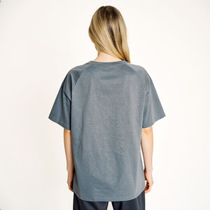 T-shirts pour femmes surdimensionnés de haute qualité 100% polyester avec logo personnalisé, col rond, t-shirt pour femmes - Product Image 4