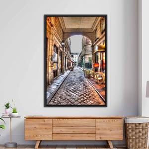 Obra de arte impresa en lienzo: Paisaje de Rue Saintandre Des - Paisaje de París, con marco negro - Product Image 1