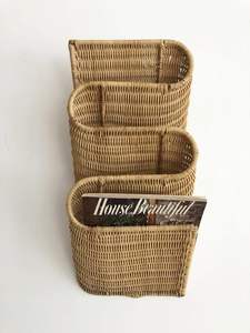 Compact Rattan <b>Book</b> and Document <b>Shelf</b> - Product Image 3