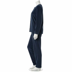 Vêtement de nuit en polaire gaufré pour femmes, tissu en polyester à séchage rapide, doux, chaud, respirant, pyjama, vente en gros - Product Image 3