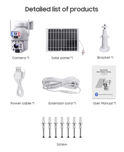 Système de caméra de sécurité Énergie solaire Réseau 4G Caméra <span class=keywords><strong>IP</strong></span> intelligente PTZ sans fil Détection humaine Extérieur CMOS <span class=keywords><strong>Cloud</strong></span> 1080P IP66 - Product Image 6