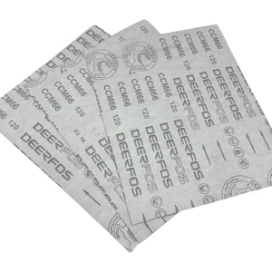 DEERFOS ACM66 80 #-800 #9*11 pulgadas papel <span class=keywords><strong>de</strong></span> lija seco papel <span class=keywords><strong>de</strong></span> lija blanco CCM66 100 unids/pack superficie pulida Metal madera masilla y revestimientos - Product Image 2
