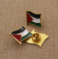 Promotion : Pièce de monnaie en émail doré avec drapeau de pays arabe, Badge Palestine Libre, Vente en gros