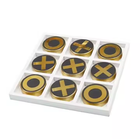 Jeu de tic tac toe en marbre et laiton fait à la main jeu de société en laiton marbre meilleur design