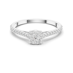 Anillo de Compromiso con Diamante de Laboratorio de 0.306 CT para Mujer, Claridad VVS-VS EF, Oro de 18KT, 14KT, 10KT y Plata 925, Oro Rosa, Amarillo, Blanco - Product Image 3