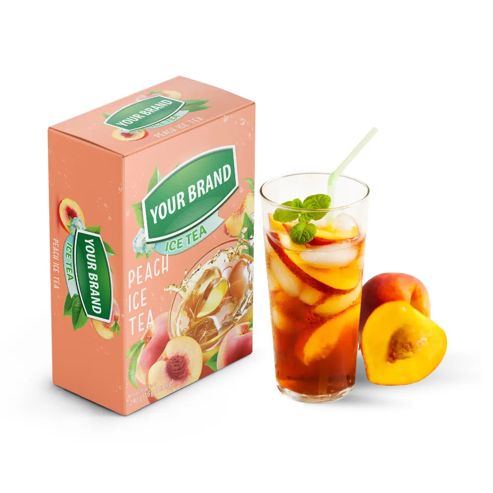 Best Selling Drink Powder Customized Ingredients Vietnam Tea With Certification Peach Iced Tea Boxes