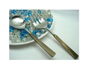 Ensemble de 5 couverts en acier inoxydable au design moderne et fait à la main, couverts argentés pour décoration de fête, ustensiles à thé durables avec logo personnalisé - Product Image 6