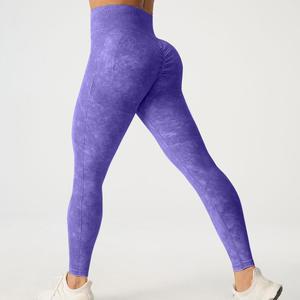 Outdoor Running Fitness Pants Breathable Hip-<b>Lifting</b> Yoga Seamless Nylon Knitted Tight-Fitting Scrunch <b>butt</b> <b>leggings</b> for women - Product Image 6