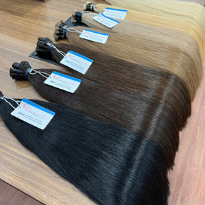 ผมต่อแบบ100% ผมมนุษย์สีดำและสีอื่นไม่มีใยสังเคราะห์ผมตรงธรรมชาติ - Product Image 3