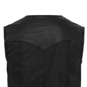 Chaleco de cuero personalizado para hombre, tela transpirable de alta calidad, logotipo de Color sólido, diseñado para la temporada de invierno a la venta - Product Image 4