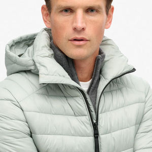 Chaqueta acolchada deportiva con capucha para hombre, chaqueta acolchada con capucha y logotipo personalizado para hombre, venta al por mayor, chaqueta deportiva con capucha, ropa de abrigo informal cálida - Product Image 3