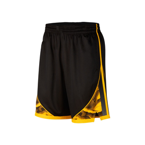 Pantalones cortos de baloncesto de verano personalizados de estilo callejero de secado rápido de poliéster para hombre, pantalones cortos transpirables de malla con logotipo personalizado negro con bolsillo - Product Image 1