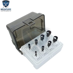 Durable Stainless Steel Dental Trephine Kit Implant <b>Surgical</b> <b>Bone</b> Drilling and Cutting Bur Set Professional Oral Surgery Tools - Product Image 1