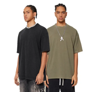 Camiseta de Alta Calidad 100% Algodón, Talla Grande, con Logotipo Personalizado, Camiseta Lisa con Cuello Redondo para Hombre, Camiseta Personalizada - Product Image 5