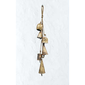 Set of 5 Rustic Iron Metal Bells 45 cm Hanging Chime Mobile <b>Strings</b> Novelty & Creative Indoor & Outdoor <b>Garden</b> Dcor - Product Image 2