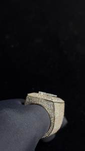 Anillo de Plata de Ley 925 con Letra Inicial Personalizada, Estilo Hip Hop, con Diamantes de Moissanita VVS Brillantes, para Unisex - Product Image 6