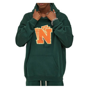 Sudadera con Capucha de Alta Calidad con Bordado Francés, Parche de Chenilla Personalizado, Bordado de Chenilla, Sudadera de Otoño, Algodón Antipilling - Product Image 4