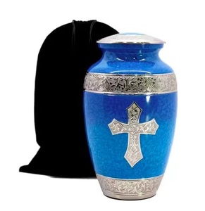 Urnas de cremación de metal hechas con cuidado para honrar recuerdos banda grabada y urnas de cremación con acabado de textura de mármol - Product Image 3