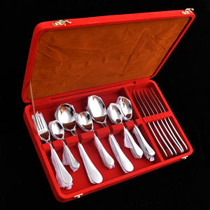 Juego de Cubiertos de Acero Inoxidable Plateado para Restaurante, Diseño de Venta Directa de Fábrica, Estilo Moderno, MOQ Bajo - Product Image 3